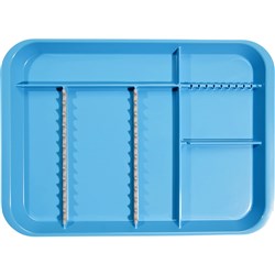 B LOK Tray Divided Neon Blue 33.97 x 24.45 x 2.22cm