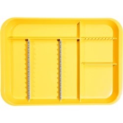 B LOK Tray Divided Neon Yellow 33.97 x 24.45 x 2.22cm