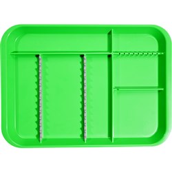 B LOK Tray Divided Neon Green 33.97 x 24.45 x 2.22cm