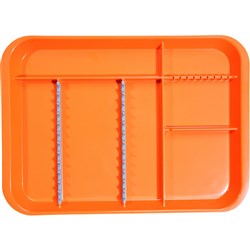 B LOK Tray Divided Neon Orange 33.97 x 24.45 x 2.22cm