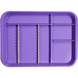 B LOK Tray Divided Neon Purple 33.97 x 24.45 x 2.22cm