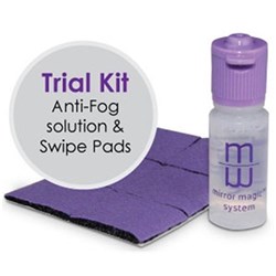 Mirror Magic Antifog Trial Kit 2x6ml Bottles 24 Swipe Pads