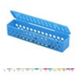 STERI CONTAINER Standard Neon Blue 20.64  x 5.08  x 3.81cm