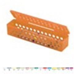 STERI CONTAINER Standard Neon Orange 20.64 x 5.08  x 3.81cm