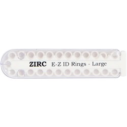 E Z ID Rings for Instruments Large White 6.35mm Pk 25