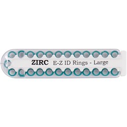 E Z ID Rings for Instruments Large Teal 6.35mm Pk of 25