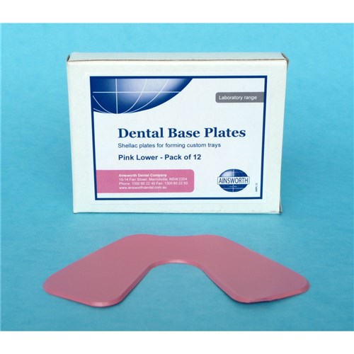 Ainsworth Base Plate 1.4mm Thickness, Pink Lower, 12-Pack