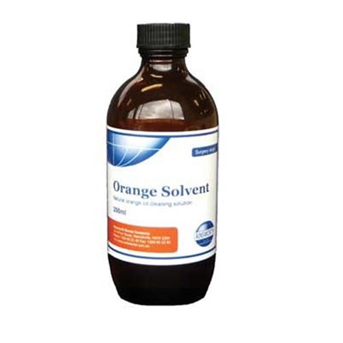Ainsworth Orange Solvent Liquid for removal of ZOE, 200ml Bottle