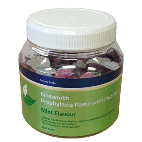 Ainsworth Prophylaxis Paste Cups with Ring - Mint Flavour, 200-Pack