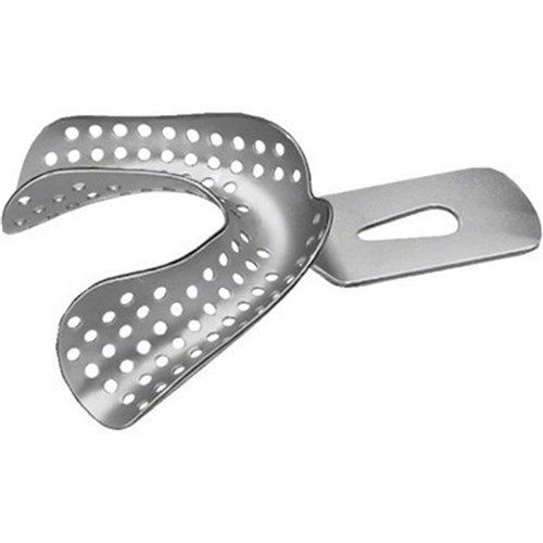 Aesculap Stainless Steel Impression Tray - Size 3 - Edentulous Lower - 72mm x 57mm