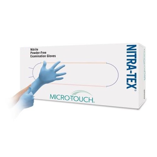 Ansell Gloves - Microtouch NitraTex EP - Nitrile - Non-Sterile - Powder Free - Large, 100-Pack