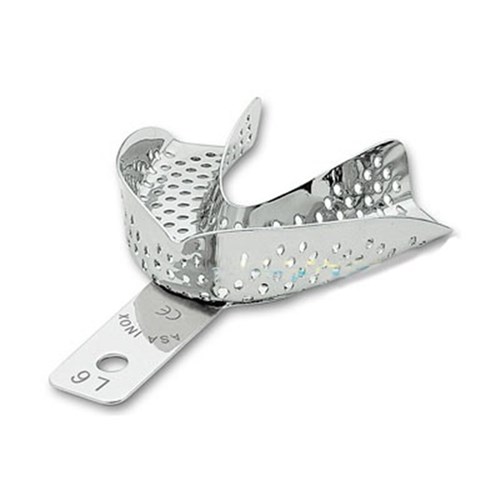 Stainless Steel Impression Tray Perforated Lower Size 6