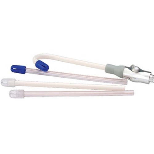 SALIVA EJECTOR Total Comfort Clear w Blue Tip 155mmx1000