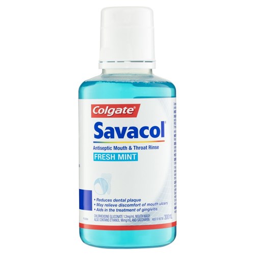 Colgate Savacol Freshmint Antiseptic Rinse 300ml x4