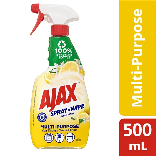 Ajax Spray n'Wipe Lemon Citrus Antibac 500ml Trigger Pk- 8