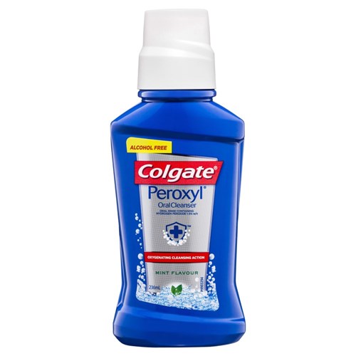 Colgate Peroxyl Oral Cleanser Alcohol Free Mint 236ml x 6