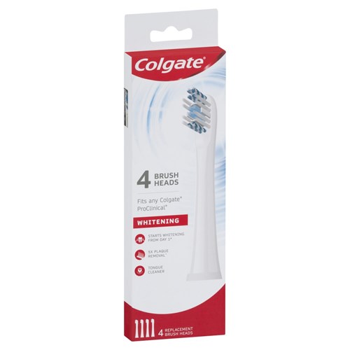 Colgate ProClinical Whitening Brush Head Refill Soft 4pk
