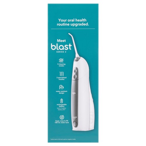 Colgate Blast Series 2 - Water Flosser - Cordless - Rechargeable, 1-Pack with 3 Nozzles