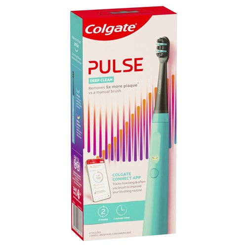 Colgate Electric Toothbrush - Pulse Series 1 - Deep Clean - Connected - Rechargeable, 1-Pack with Refill Head