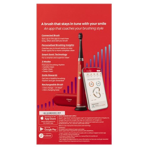 Colgate Electric Toothbrush - Pulse Series 2 - Deep Clean and White - Connected, 1-Pack with 2 Refill Heads
