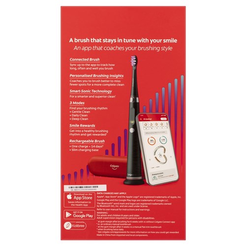Colgate Electric Toothbrush - Pulse Series 2 - Deep Clean and Sensitive - Connected, 1-Pack with 2 Refill Heads