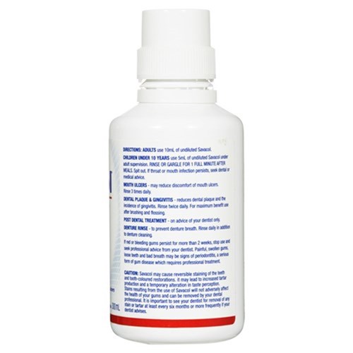 Colgate Savacol Alcohol Free Mouth and Throat Rinse - 300ml Bottles, 6-Pack