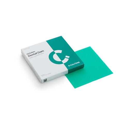 Coltene HySolate Dental Dam - Green - Latex - Heavy - 152mmx152mm, 36-Pack
