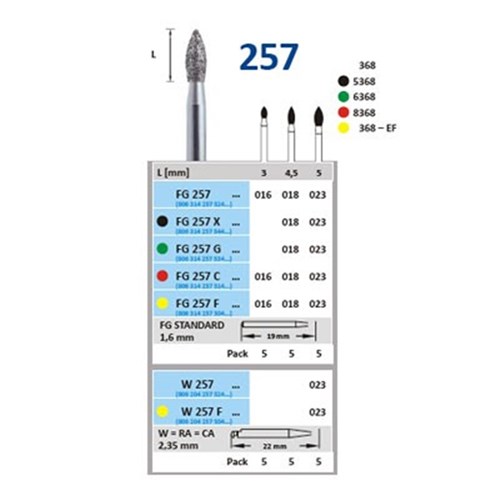 Horico Diamond Bur - 257-023 - Bud - Slow Speed, Right Angle (RA), 1-Pack