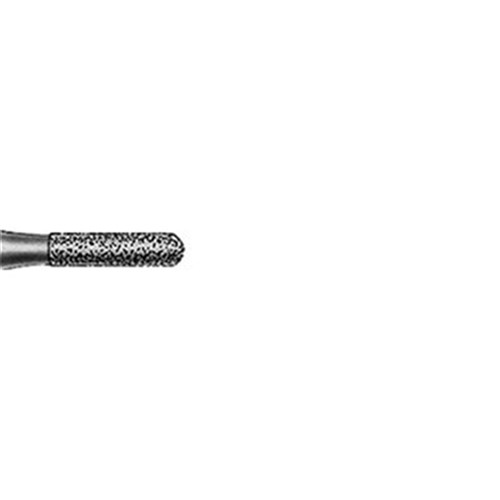 Komet Diamond Bur - 838-010 - Short Cylinder Round - High Speed, Friction Grip (FG), 5-Pack