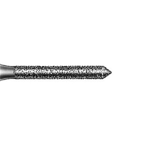 Komet Diamond Bur - 886-012 - Cylinder with Beveled Tip - High Speed, Friction Grip (FG), 5-Pack