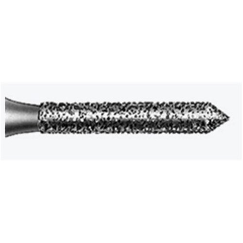 Komet Diamond Bur - 8885-012 - Cylinder Beveled Tip - Fine - High Speed, Friction Grip (FG), 5-Pack