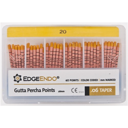 EdgeFILE Gutta Point Size 20 .06 Pack of 60
