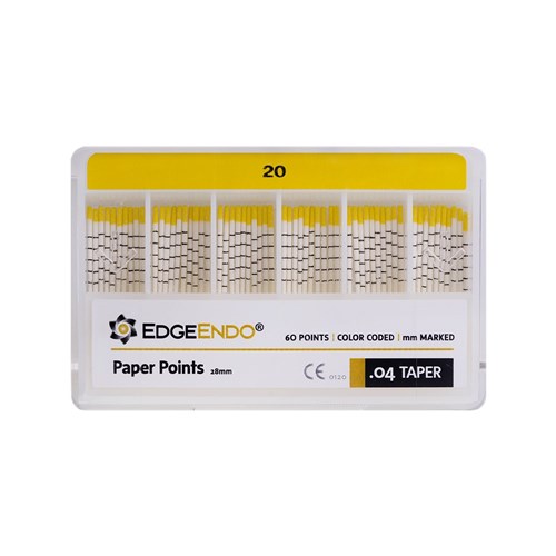 EdgeFILE Paper Point Size 20 .04 Pack of 60
