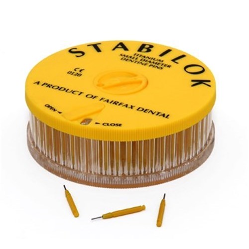 STABILOK Pin Yellow Small 5 Drills Titanium Pack of 100