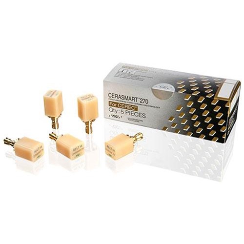 GC CERASMART 270 - Cerec - Size 12 - High Translucent - Shade A3, 5-Pack