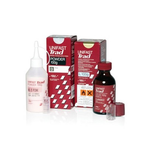 GC UNIFAST TRAD - Acrylic for Temporary Restorations - #3 Pink Powder - 100g