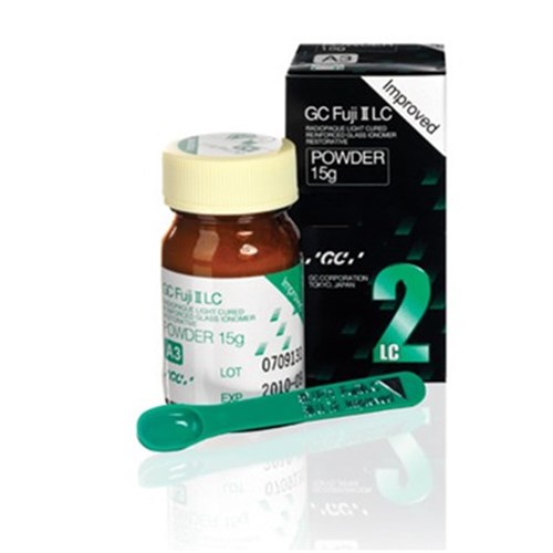 GC FUJI 2 LC Improved Powder - Light-Cured Glass Ionomer Restorative - Shade B4 - 15g bottle