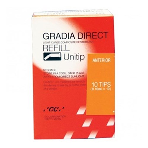 GC GRADIA DIRECT Anterior - Light-Cured Composite - Shade CVD Cervical D - 0.3g Unitips, 10-Pack