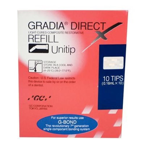 GC GRADIA DIRECT X - Universal Light-Cured Composite - Shade X-B2 - 0.3g Unitips, 10-Pack