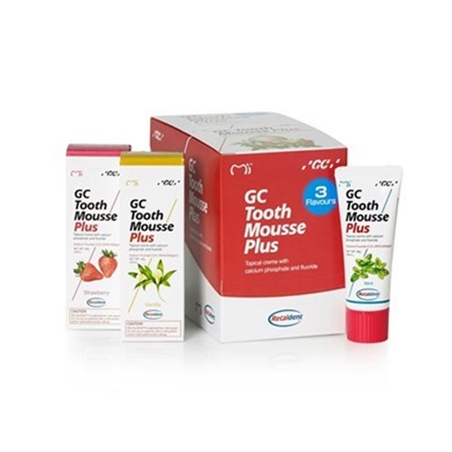TOOTH MOUSSE PLUS Assorted 40g Tube 4 x Mint & Straw 2 x Van