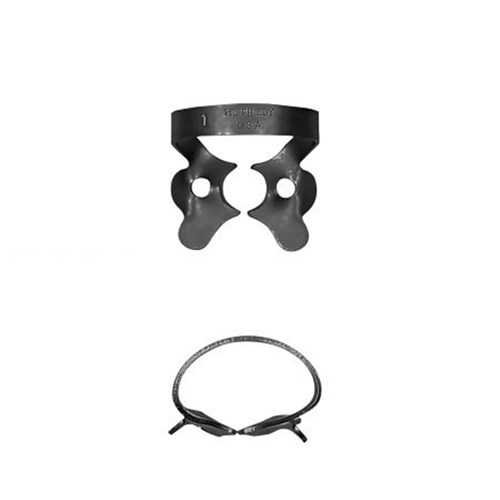 HuFriedyGroup Black Line Rubber Dam Clamp - Upper Premolar - #1