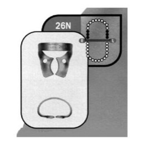 Rubber Dam CLAMP #26N Upper Molars Satin Steel