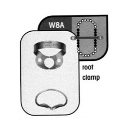 Rubber Dam CLAMP #W8A Molars Satin Steel