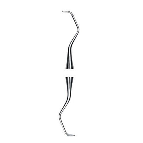 SCALER Gracey #7/8 Rigid Double End Satin Steel Handle