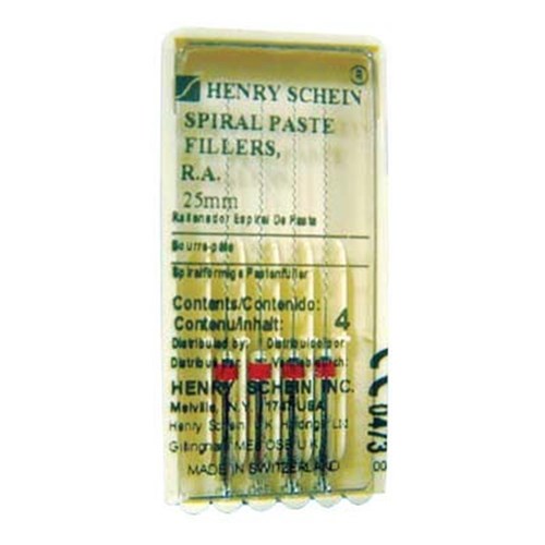 HENRY SCHEIN Paste Filler 25mm Size 1 Red Pack of 4