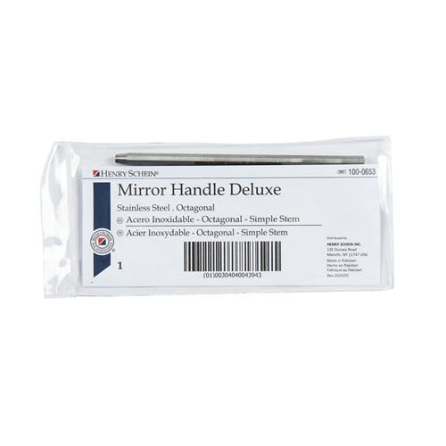 Henry Schein Mirror Handle Stainless Steel - Octagonal