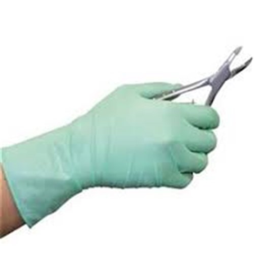 Henry Schein Gloves - Criterion - Aloe Vera - Latex - Non Sterile - Powder Free - Green - Medium, 100-Pack