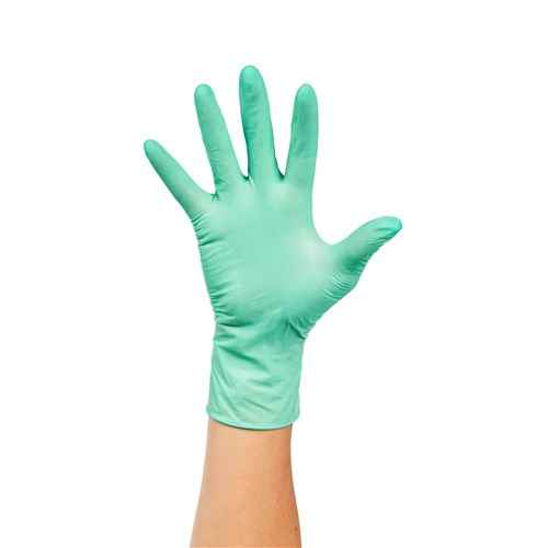 Henry Schein Gloves - Criterion - Aloe Vera - Latex - Non Sterile - Powder Free - Green - Medium, 100-Pack
