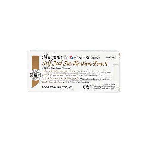 Henry Schein Maxima Sterilisation Pouch - 57mm x 100mm (2.25x4