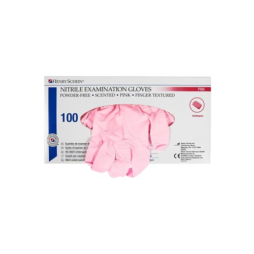 Henry Schein Gloves - Nitrile - Non Sterile - Powder Free - Bubblegum Scented - Extra Small, 100-Pack